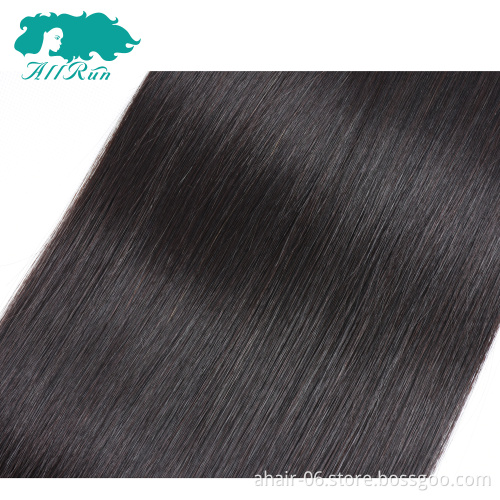 ALL RUN Factory Wholesale Price  Silky Straight 100% Human Hair Buldles